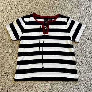 Erika Navy Striped Top